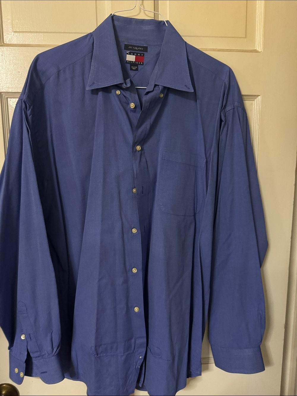 Tommy Hilfiger Men's Deep Blue Long-Sleeve Dress Shirt